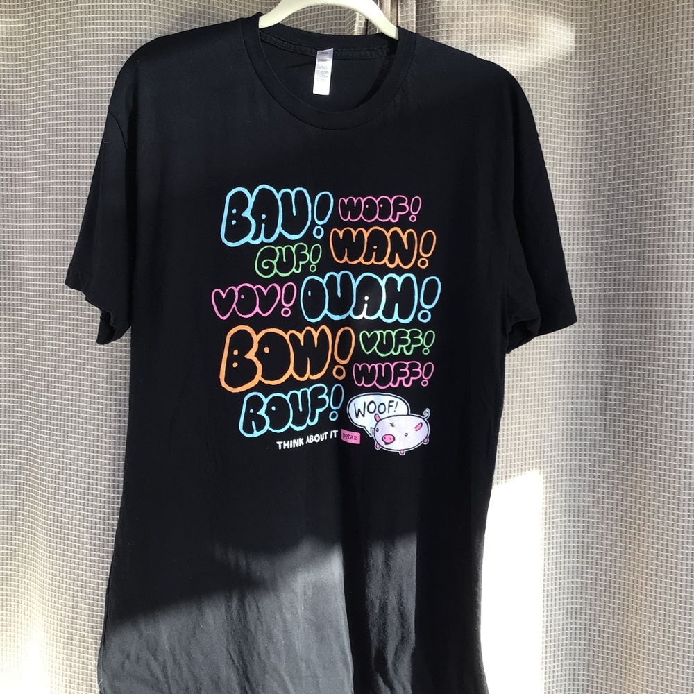 PETA Black T-Shirt Animal Noises